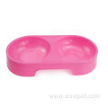 plastic pet double bowl dog feeder pet accessories